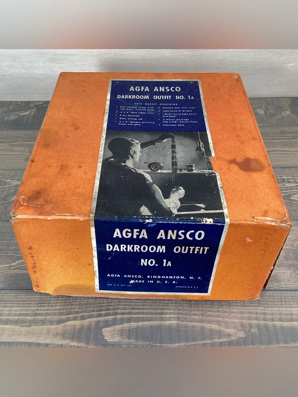 Vintage 1940s Agfa Ansco Darkroom Outfit No. 1A Film Developing Kit